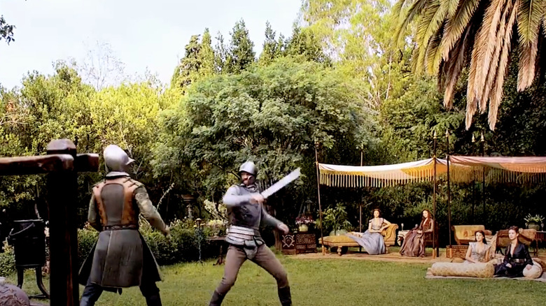 duel at House Tyrell in yard