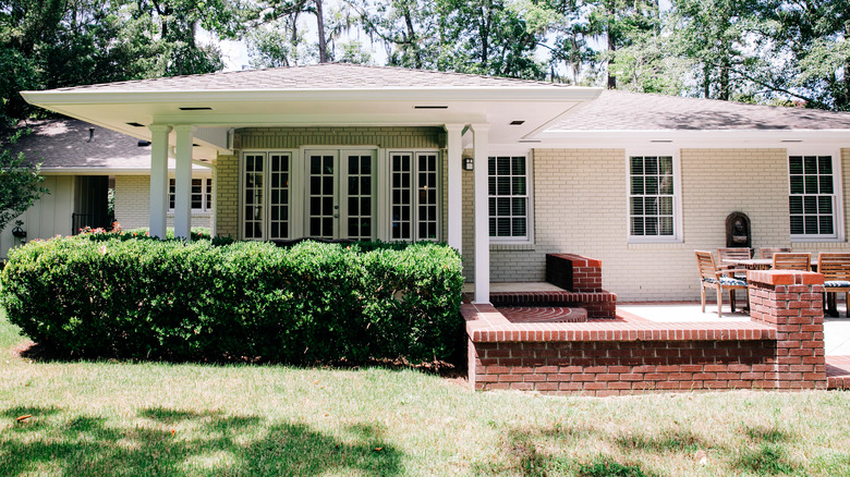 White brick house