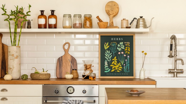 kitchen material samples on table