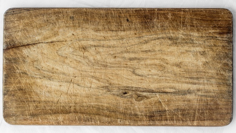 bleached used cutting board