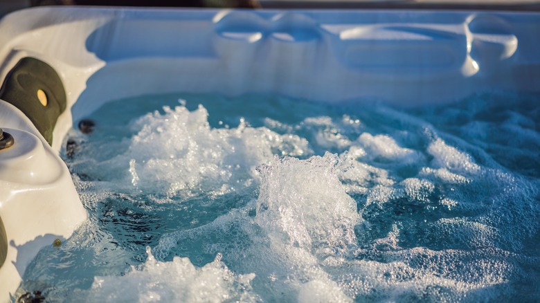 hot tub with jets