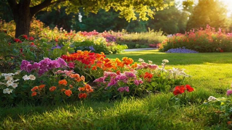 A beautiful floral garden