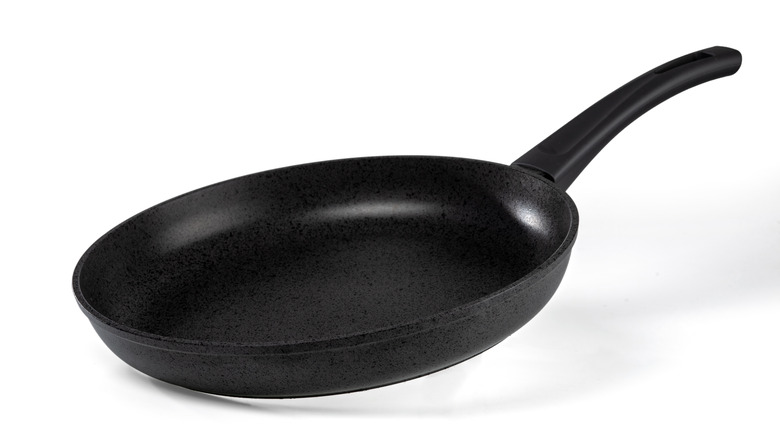 coated cast iron pan