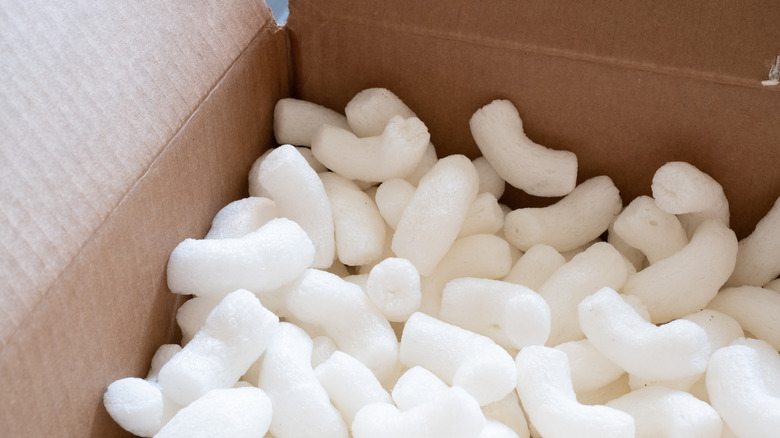 Box of packing peanuts