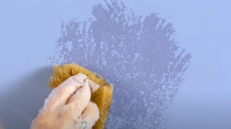 Paint application with sea sponge