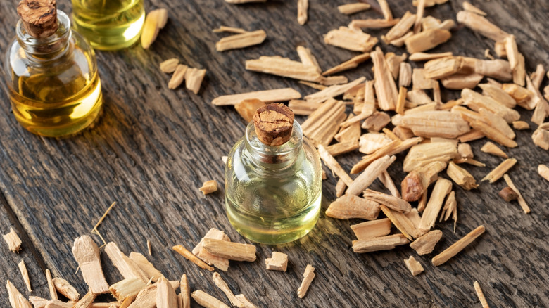 Bottle of cedarwood oil