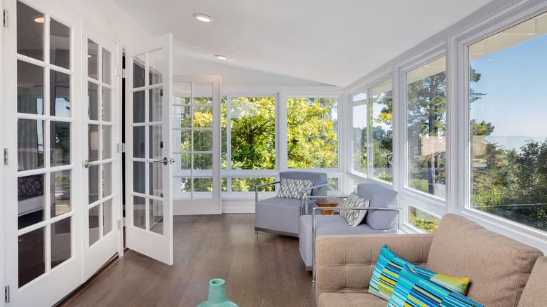 Sunroom attached to master suite