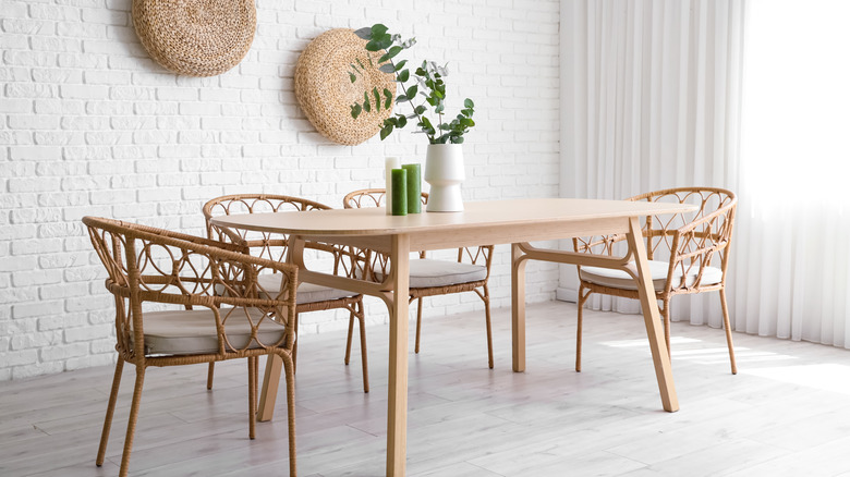 stylish wooden dining room table