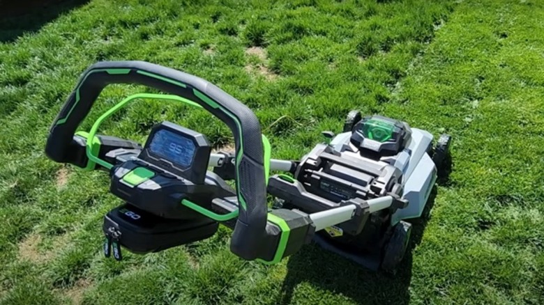 Ego mower from above