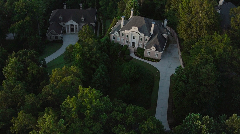 two houses in the woods