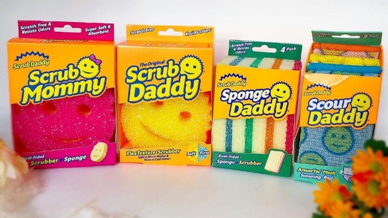 Four types of Scrub Daddy scrubbers