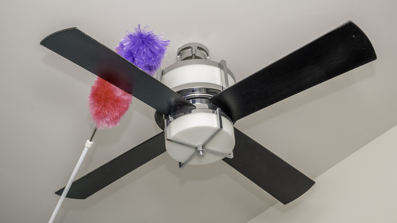 dusting ceiling fan