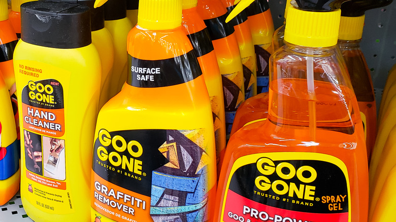 Goo Gone bottles on shelf