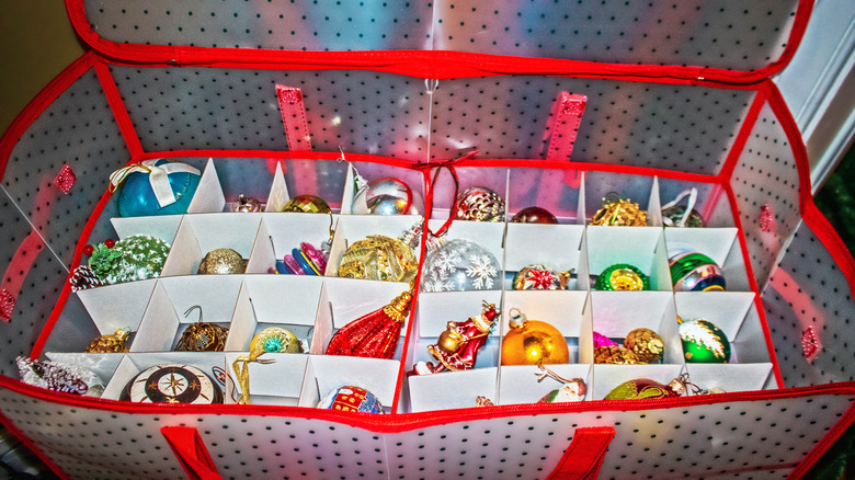 ornaments stored inside box