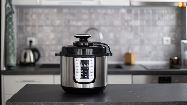 Pressure cooker in kitchen