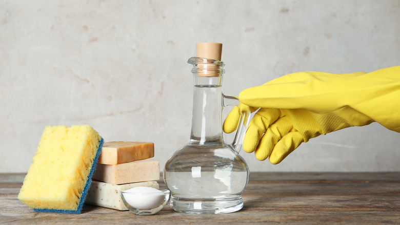 Reaching for vinegar for cleaning