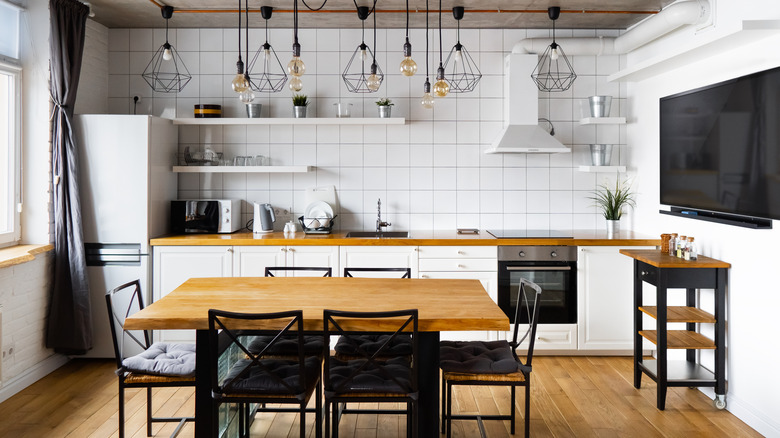 Industrial farmhouse dining room