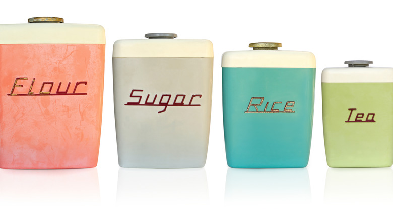 '50s style kitchen canisters