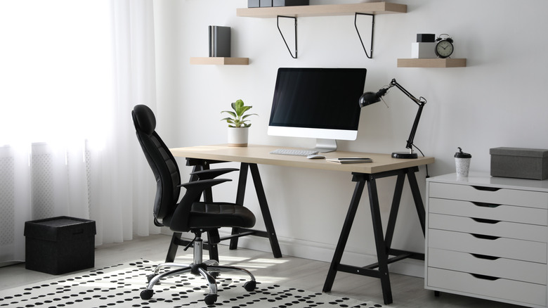 modern home desk and chair