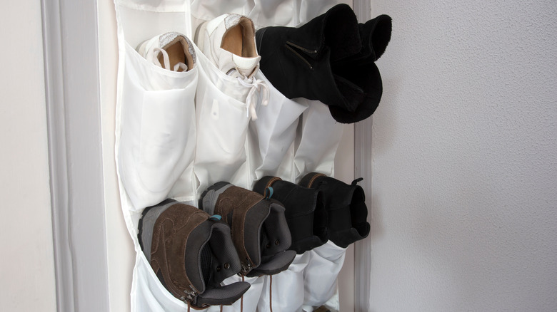 Hanging shoe storage