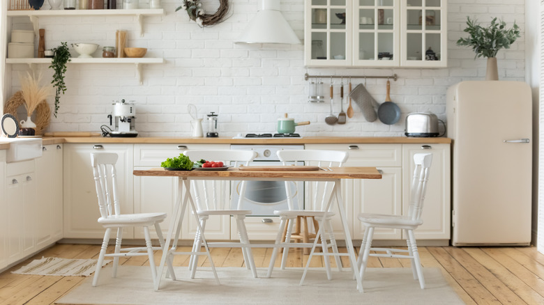 Bright kitchen wood counters