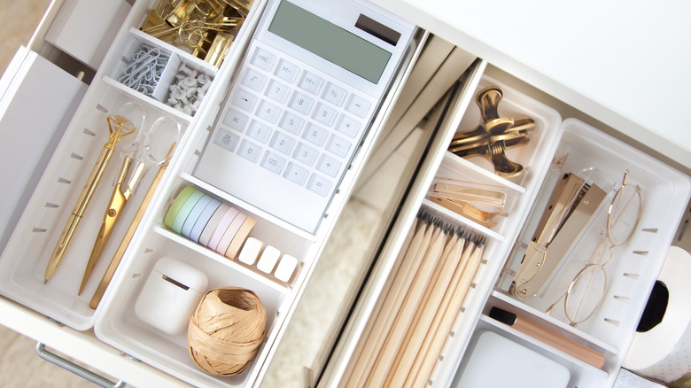 Organized office drawer