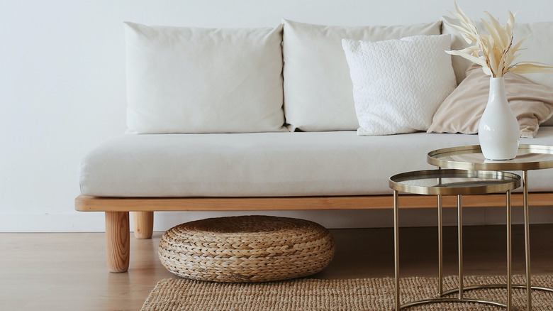 layered neutral tones in a living room