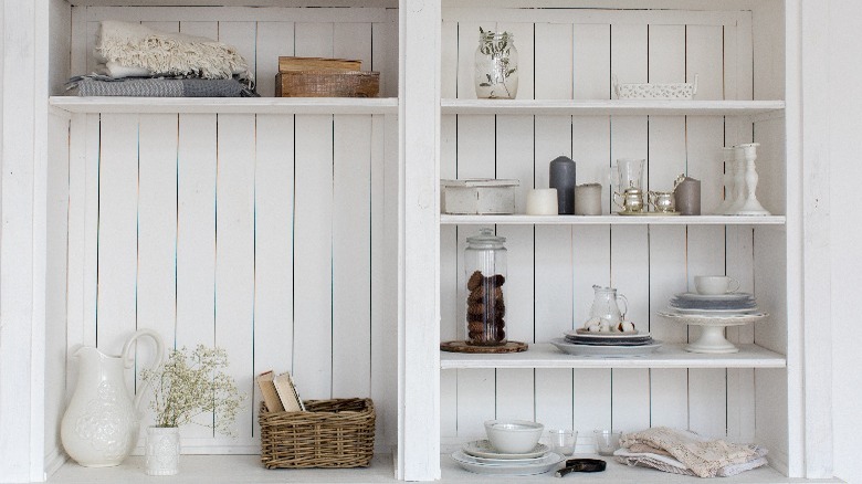 height and texture to china cabinet