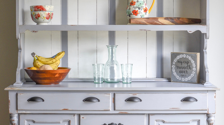 rustic shabby chic china cabinet