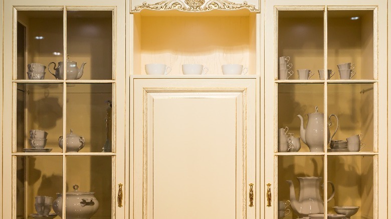 complementary tones china cabinet