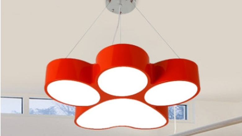 Dog paw chandelier 