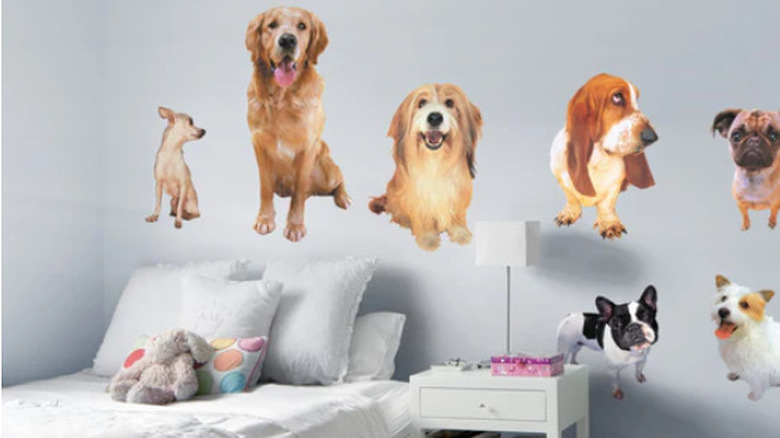 Various dogs on the wall 