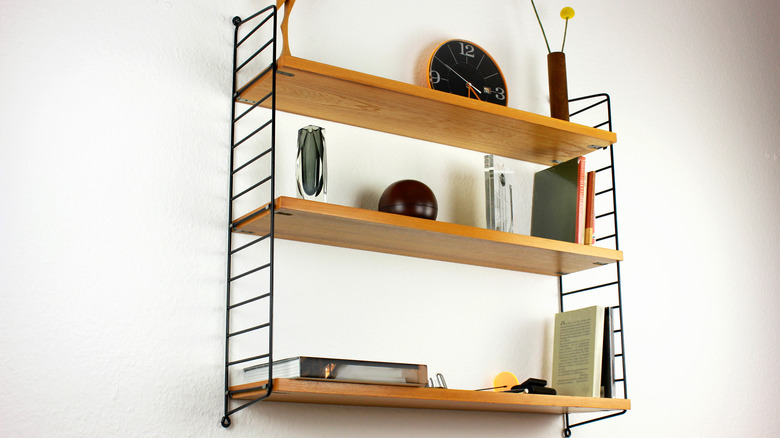 small wire floating shelves