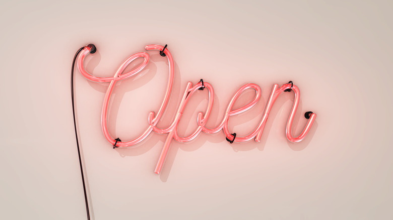 pink neon sign wall decor