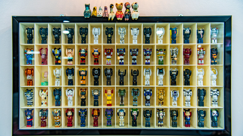 a display of collectibles