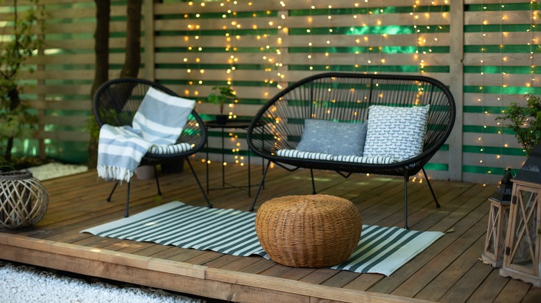 porch chair set with lights