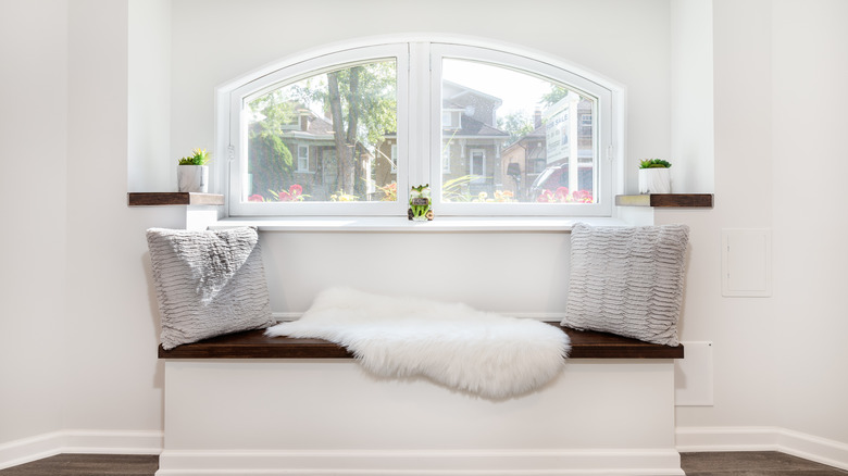 comfy reading nook with window