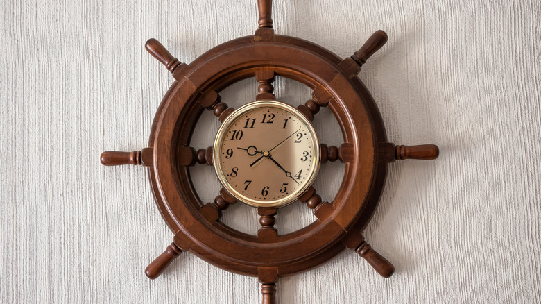 nautical themed wall clock