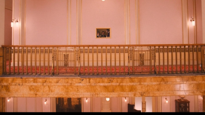 Balcony railing in the Grand Budapest Hotel