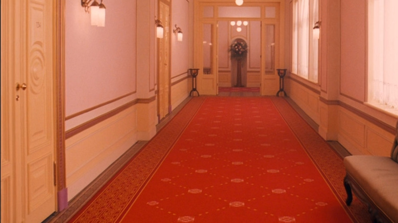 hallway of Grand Budapest hotel