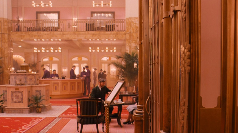 Lobby elevator Grand Budapest Hotel