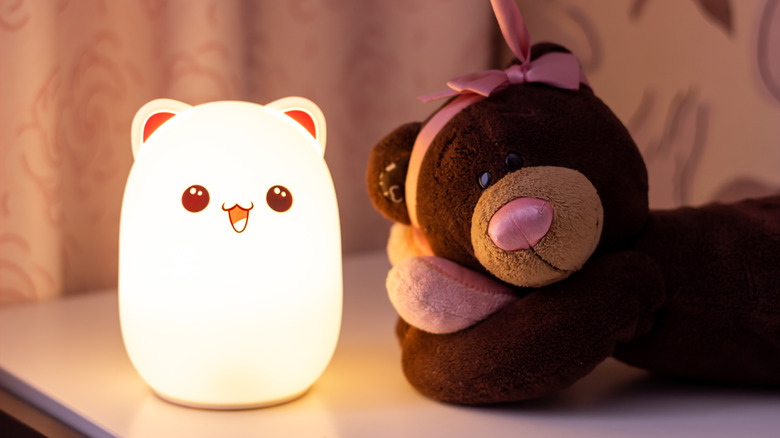 stuffed bear with bear nightlight 