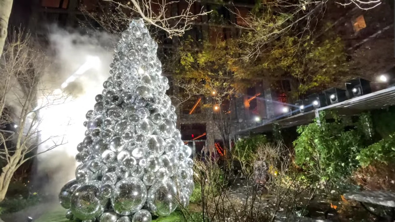 disco ball christmas tree NYC