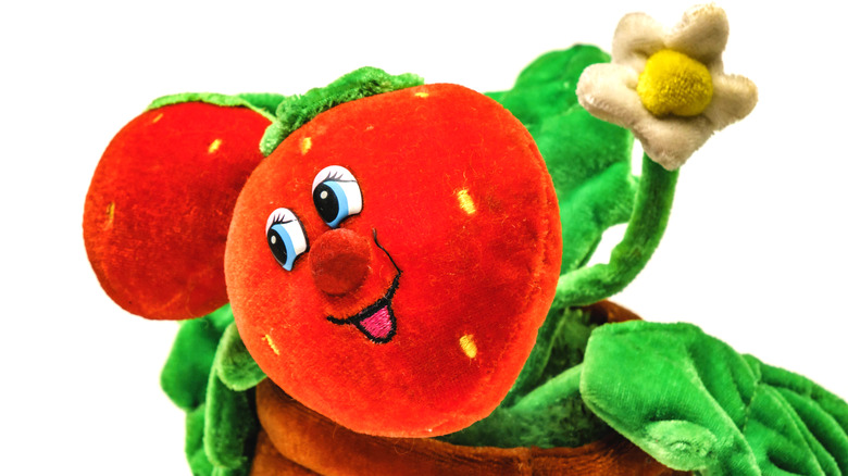 Strawberry stuffed toy tomato plushie