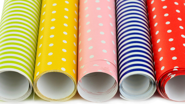 wrapping paper with bright colors