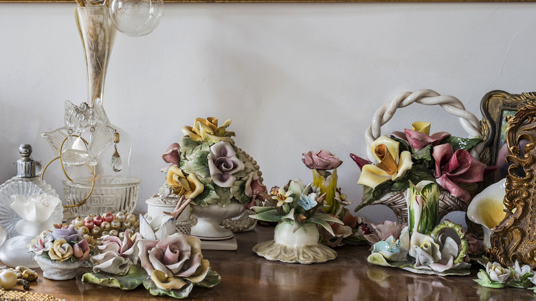 Vintage ceramic flowers