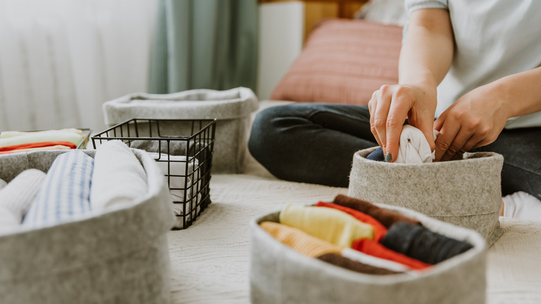 containers for organizing clothes