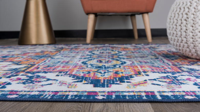 colorful rug with pattern