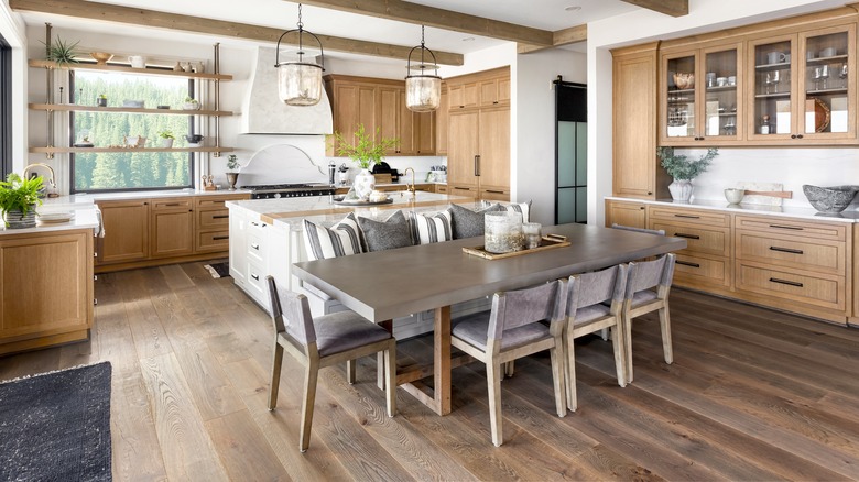 kitchen with combined dining room