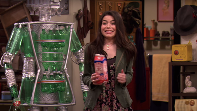 Carly and soda bottle robot 